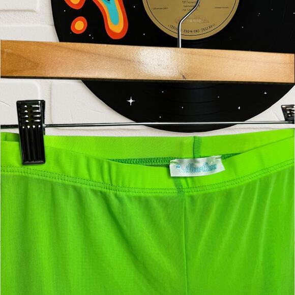 Iheartraves Mesh Neon Green Rave Shorts - Picture 1 of 4